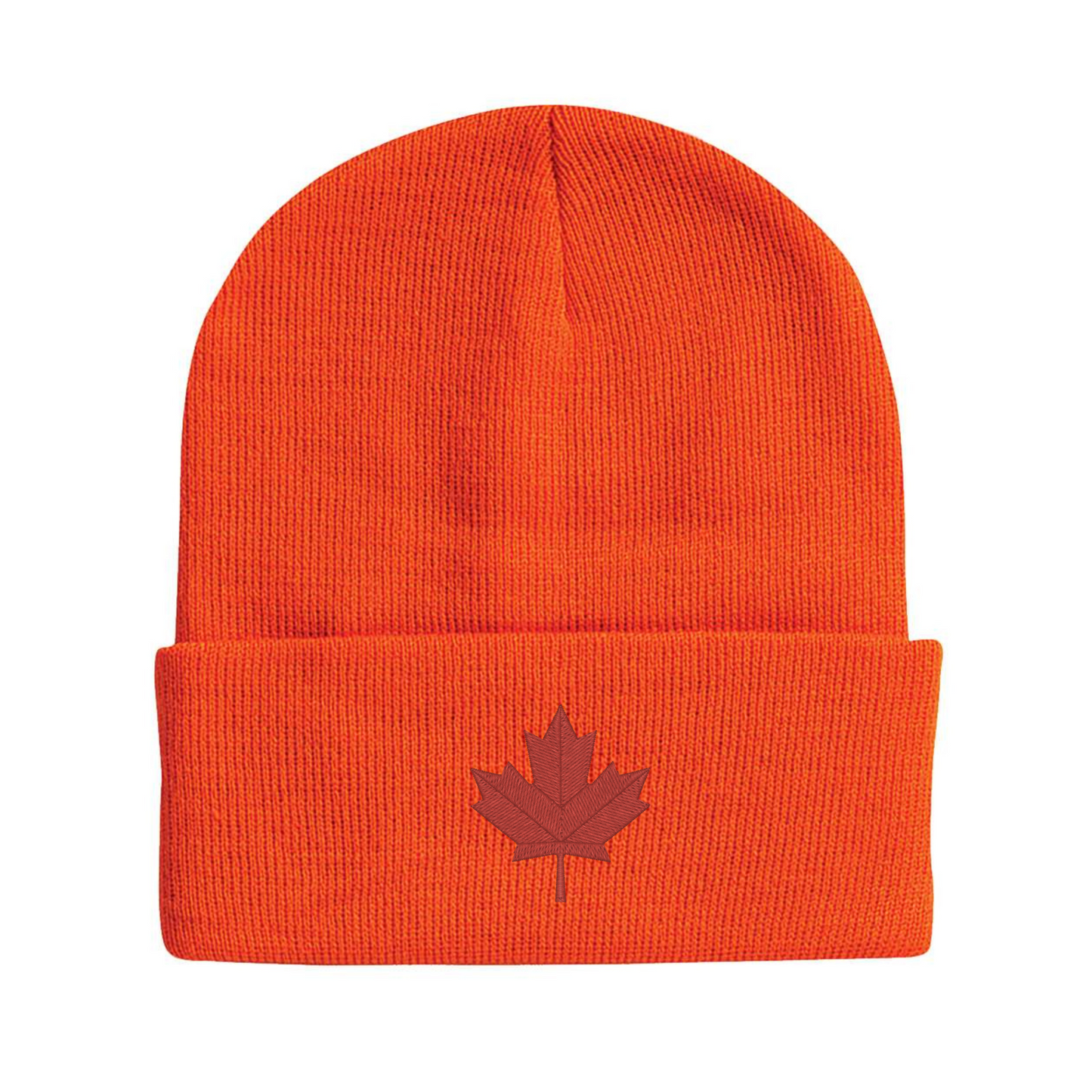 Maple Leaf Canada Toque, Embroidered Patriotic Canadian Beanie