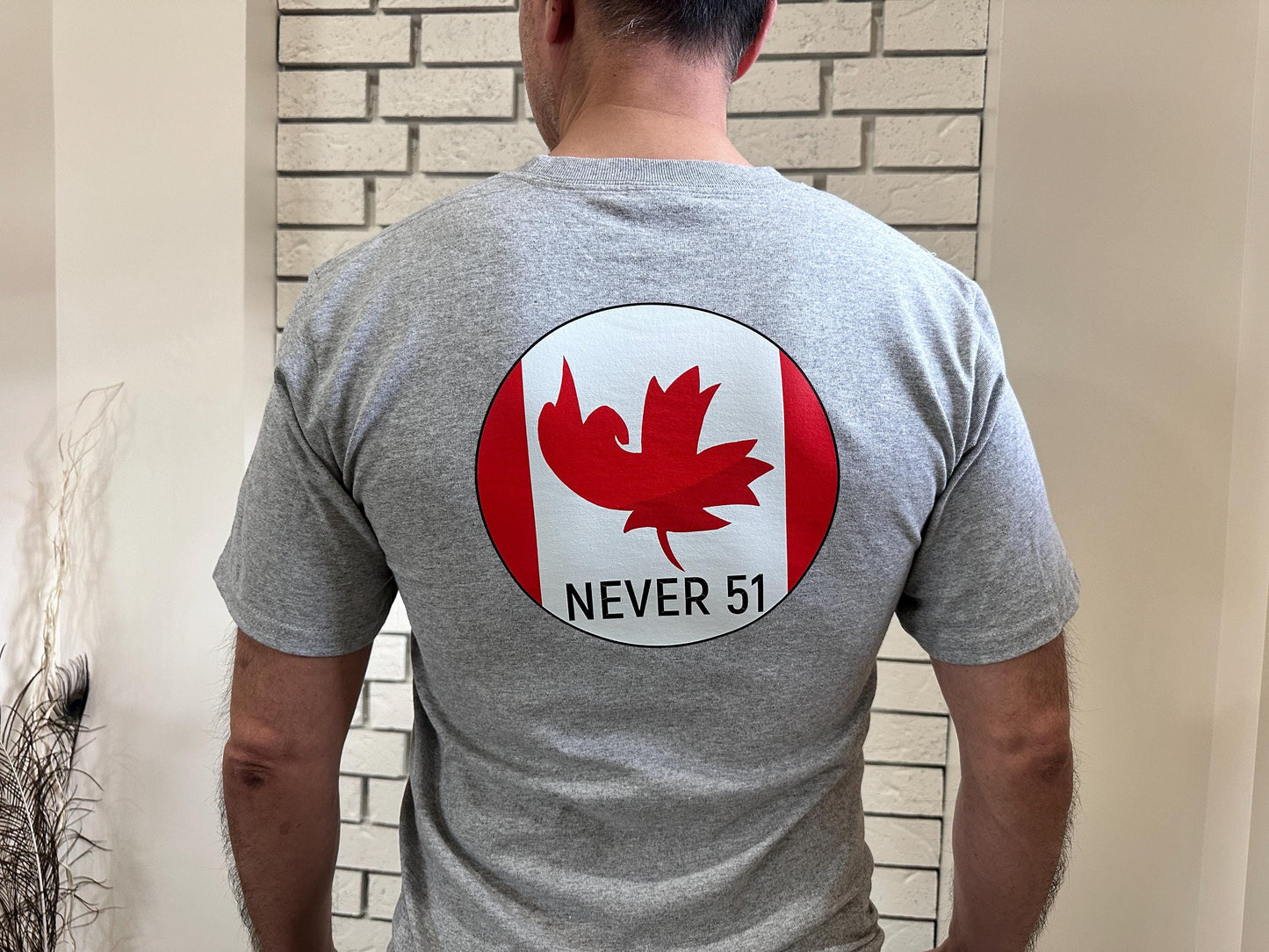 Never 51 Maple Leaf Flipping the Bird T-Shirt, Buy Canadian Merch