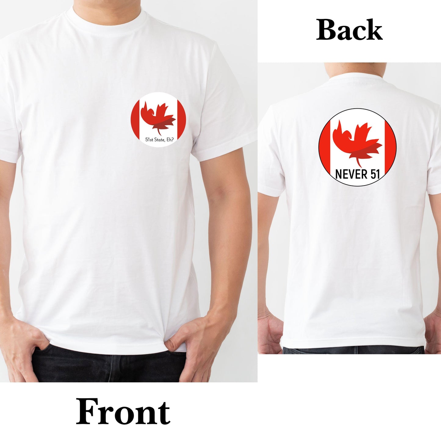 Never 51 Maple Leaf Flipping the Bird T-Shirt, Buy Canadian Merch